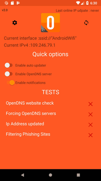 OpenDNS Updater screenshot