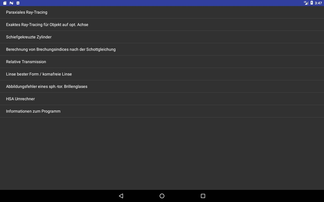 Aalener Optik-Formelrechner screenshot