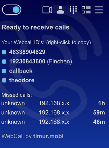 WebCall screenshot