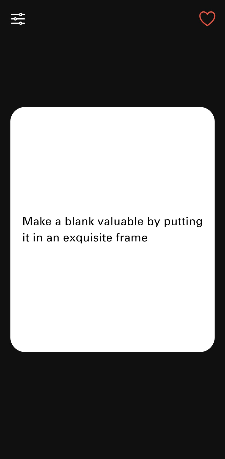 Oblique Strategies screenshot