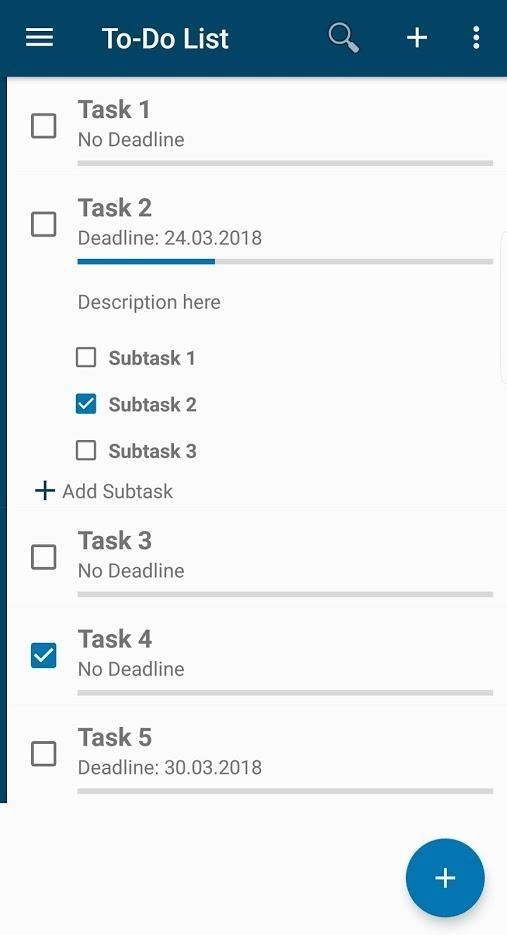 Todo List (PFA) screenshot