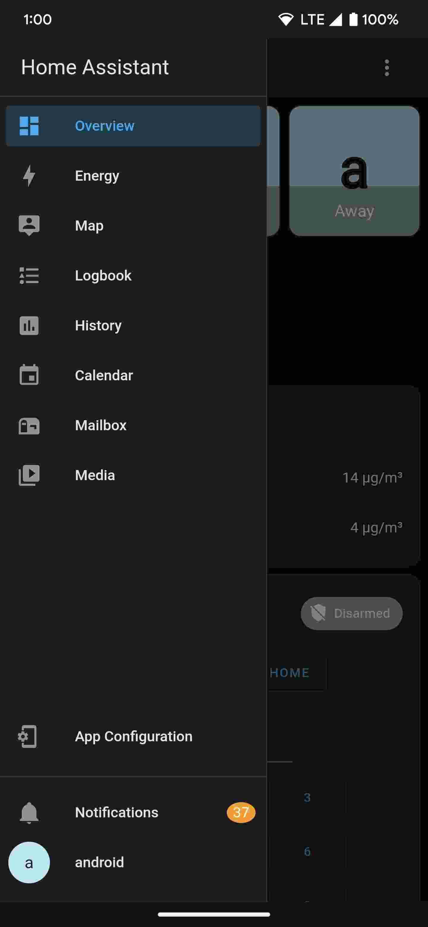 Home Assistant screenshot