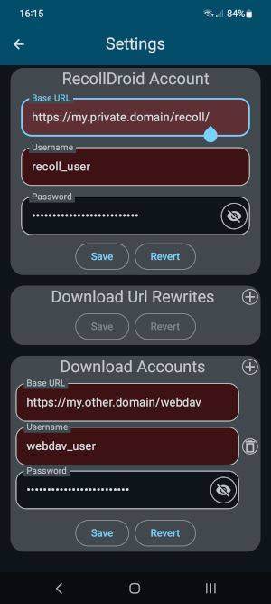RecollDroid screenshot
