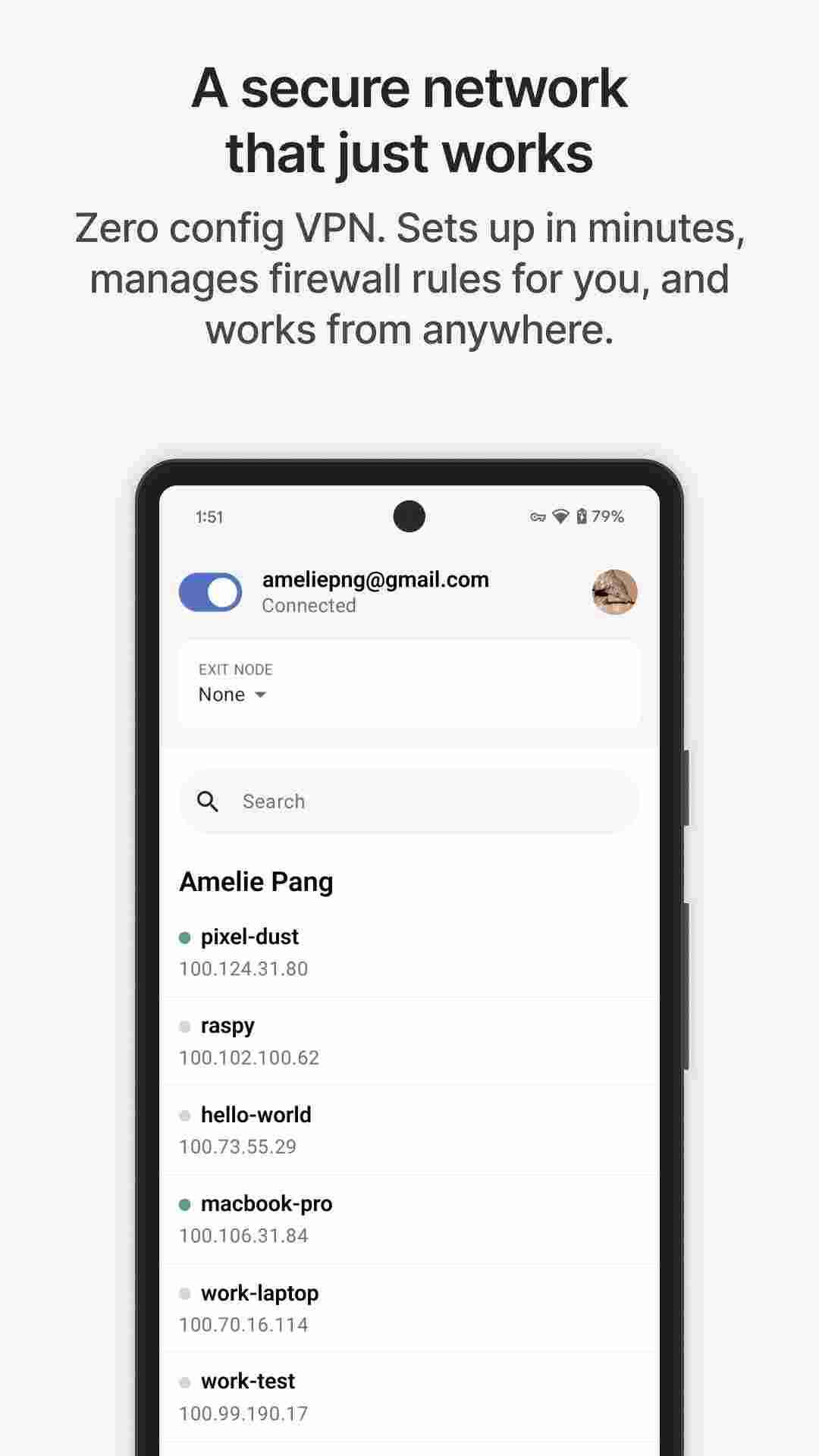 Tailscale screenshot