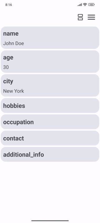 Json List screenshot