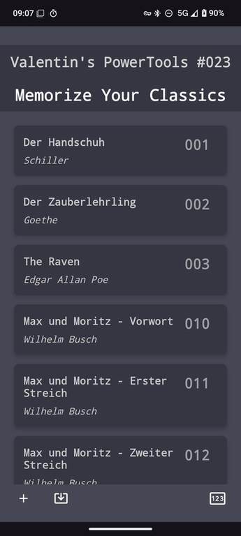 MemorizeYourClassics screenshot