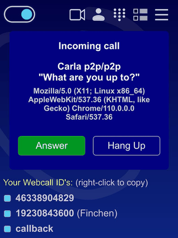 WebCall screenshot