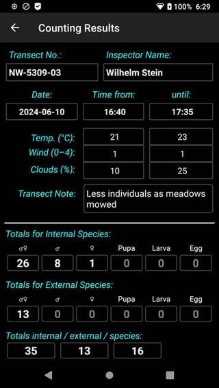 TransektCount screenshot