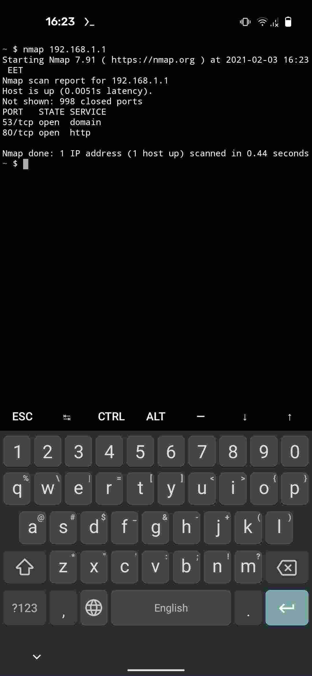 Nix-on-Droid screenshot