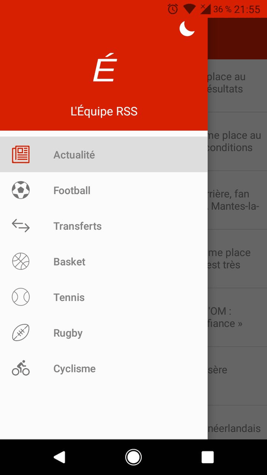 Equipe RSS screenshot