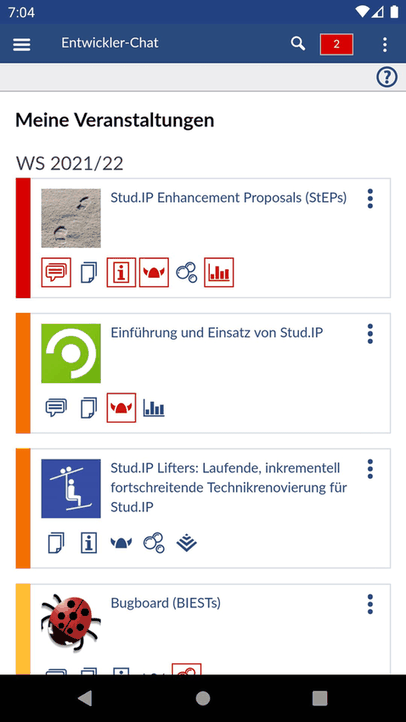 unofficial Stud.IP-app screenshot