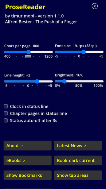ProseReader screenshot