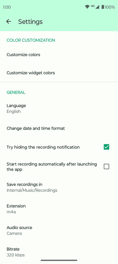 Fossify Voice Recorder screenshot