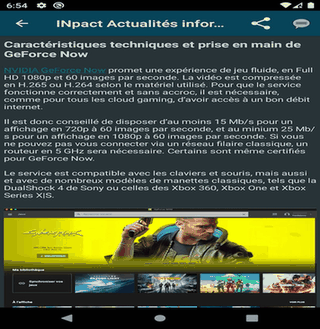 Next Actualités informatiques screenshot