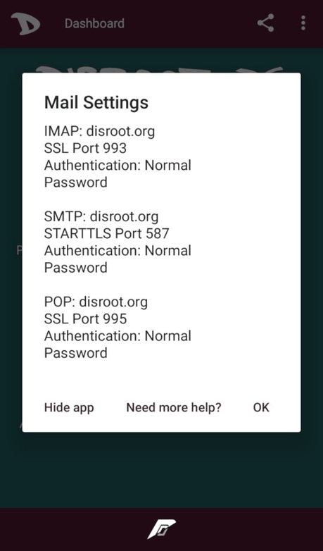 Disroot app screenshot