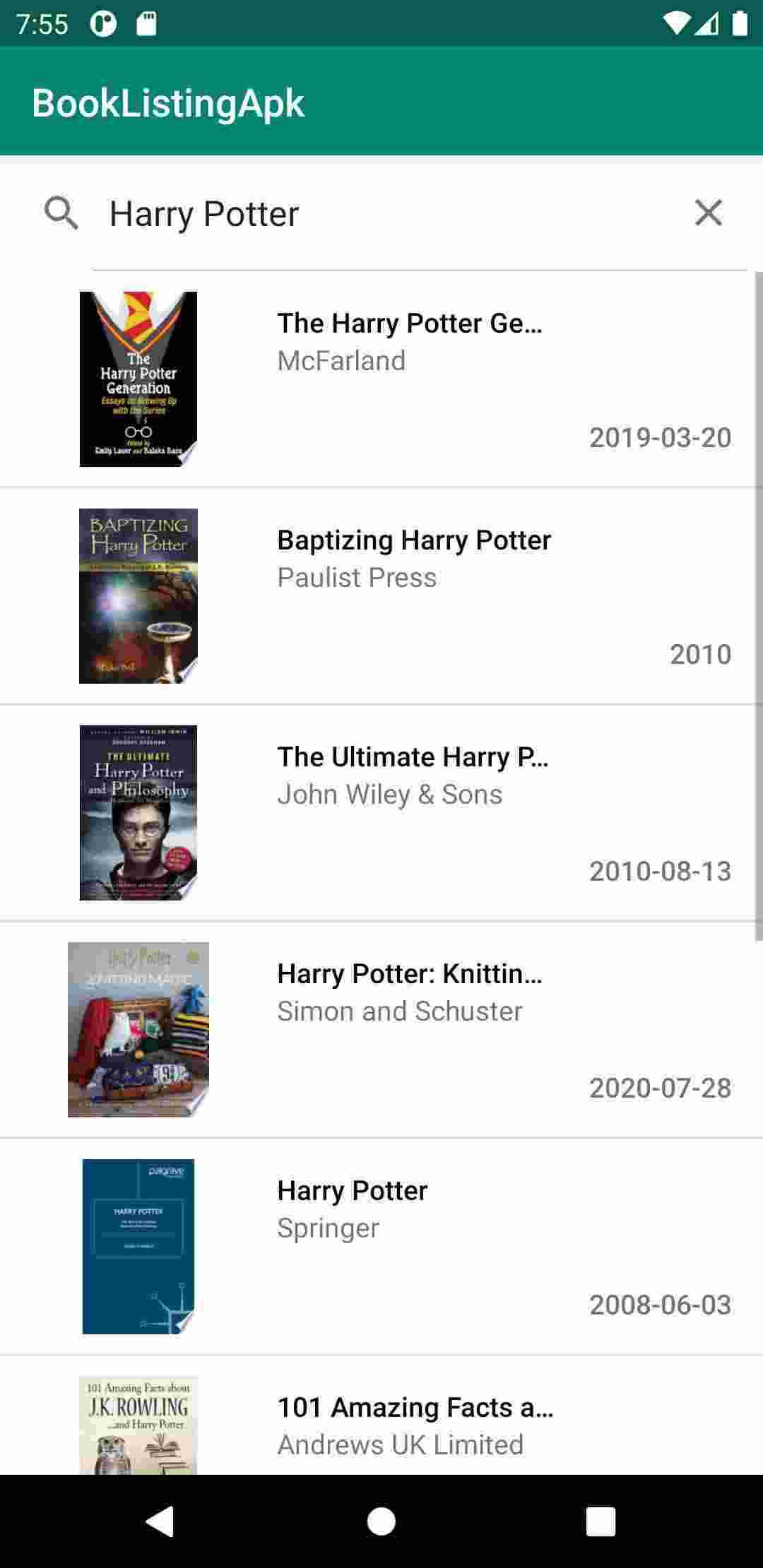 Book Listing App screenshot