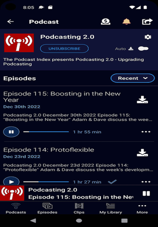 Podverse screenshot