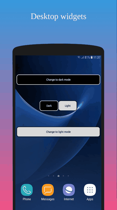 Dark theme screenshot