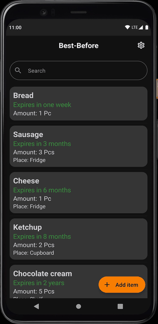 Best-Before screenshot