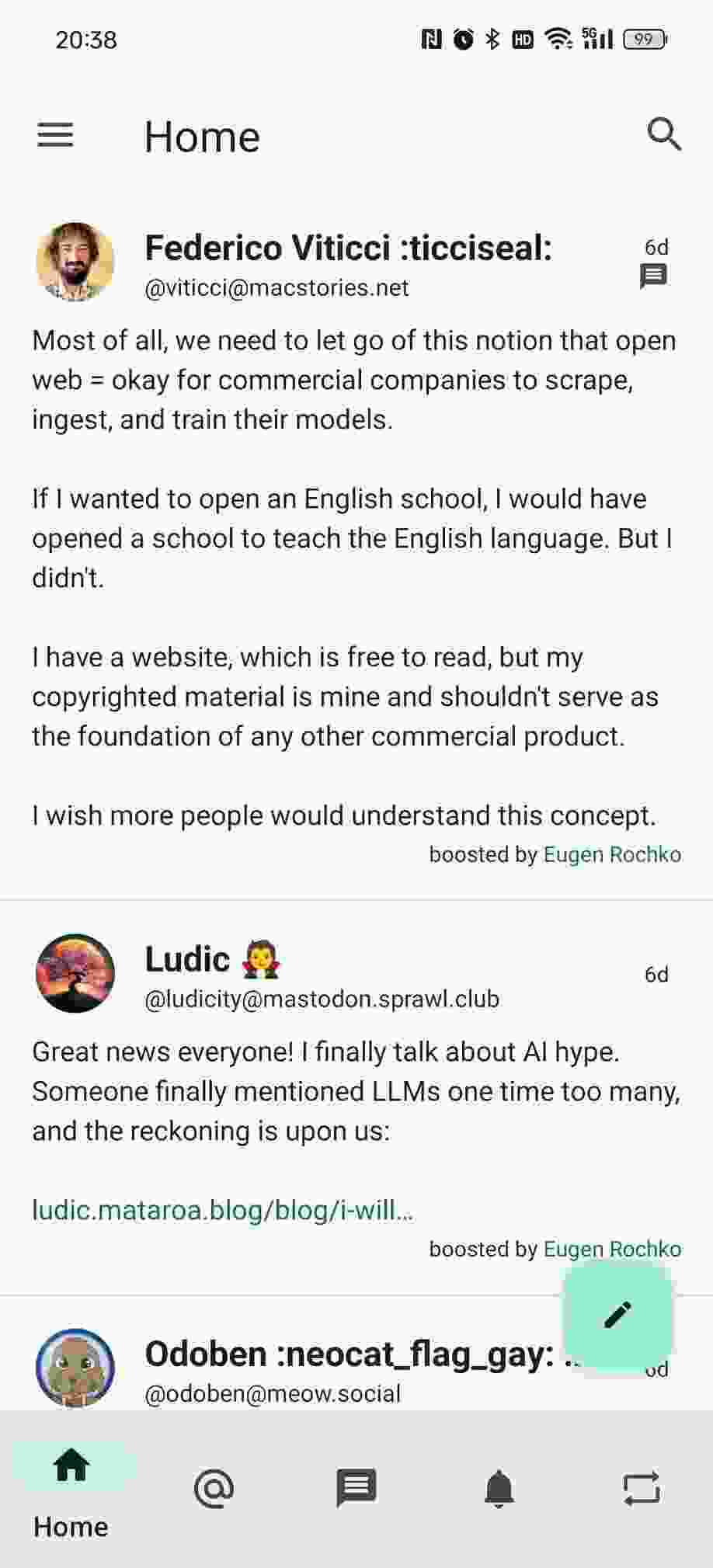 FocusMastodon screenshot