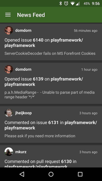 OctoDroid screenshot