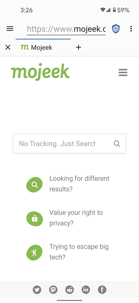 Privacy Browser screenshot