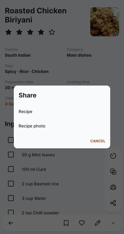 EnRecipes screenshot