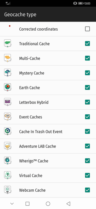 GSAK for Locus screenshot