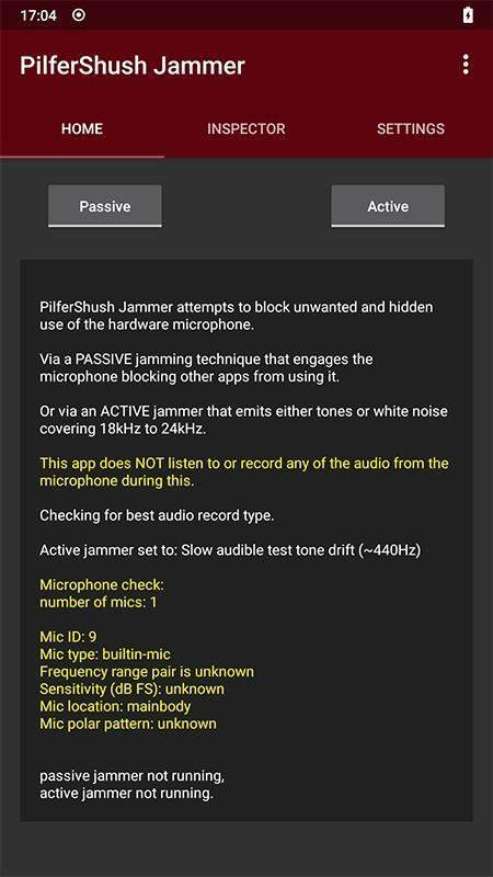PilferShush Jammer screenshot