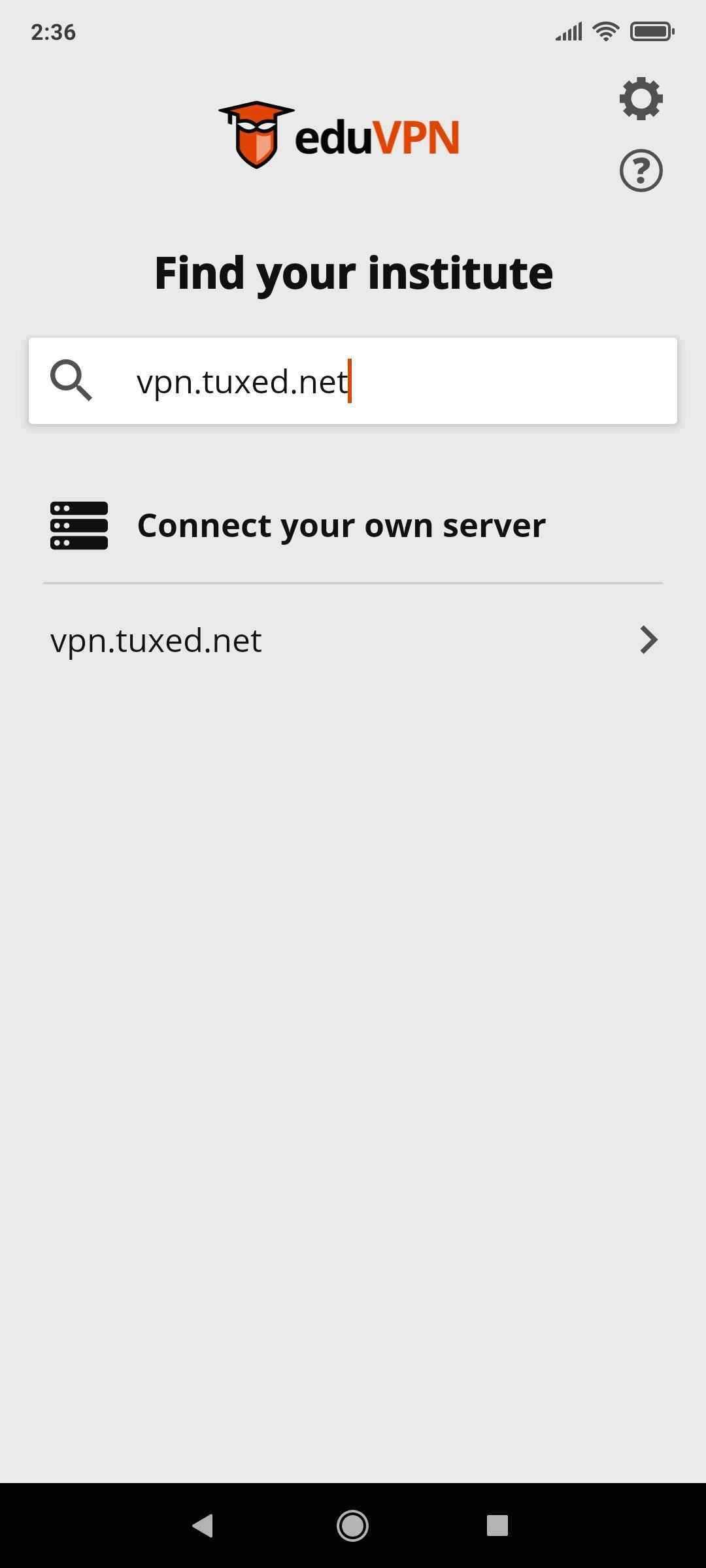 eduVPN screenshot