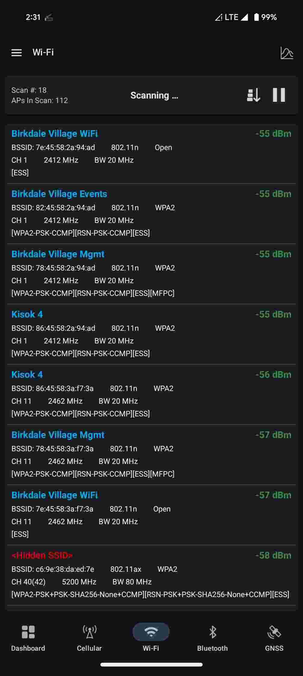 Network Survey screenshot