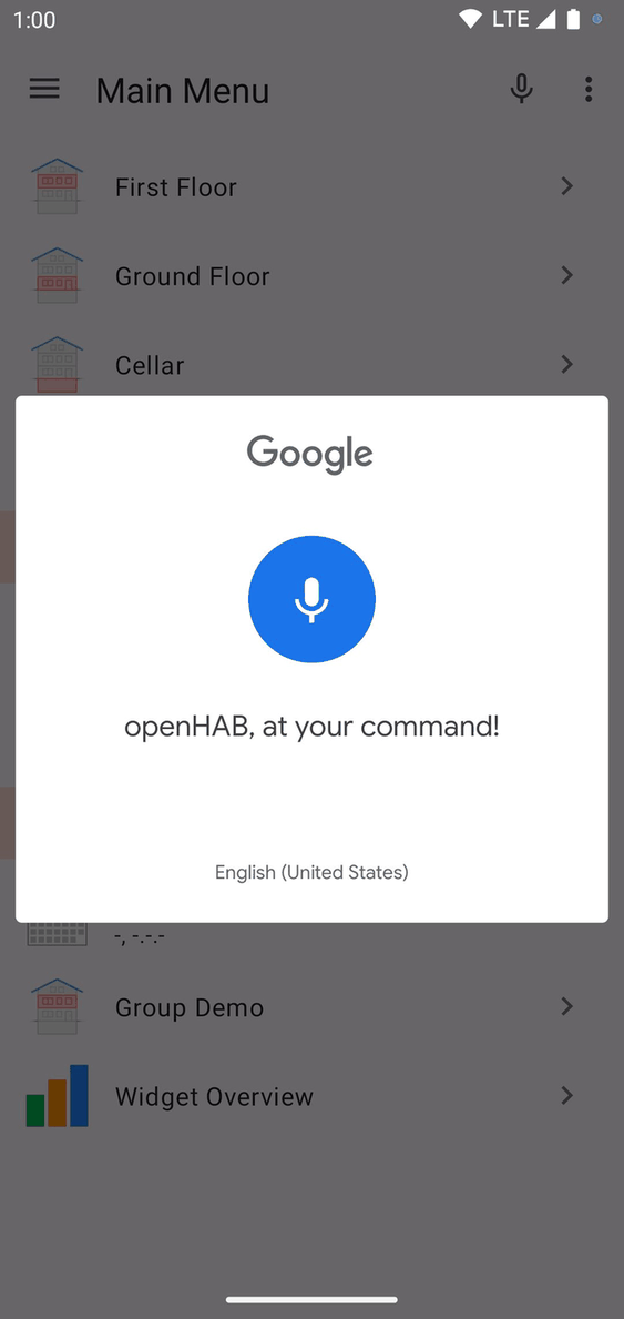 openHAB screenshot