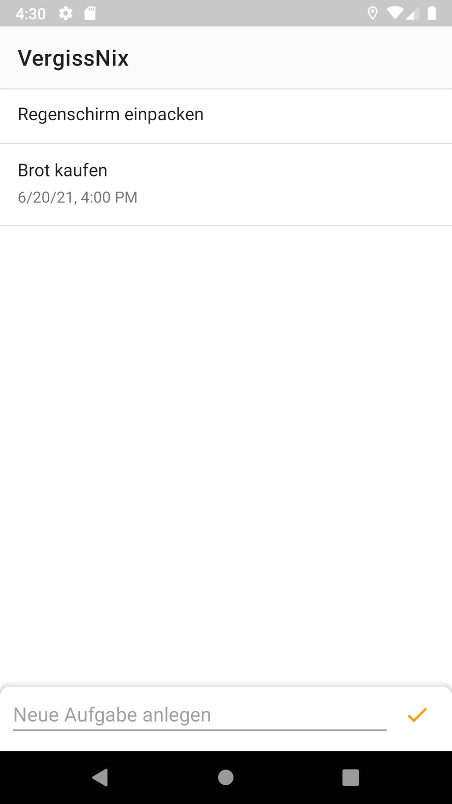 VergissNix screenshot