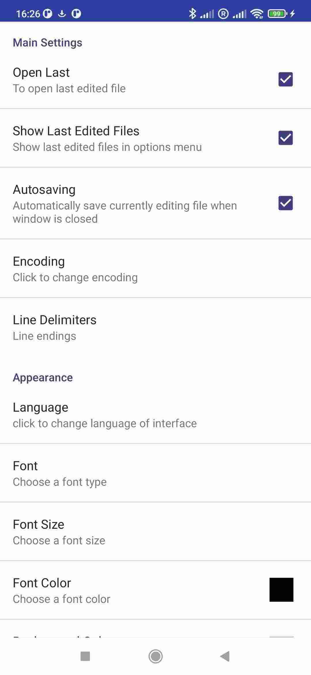 SimpleTextEditor screenshot