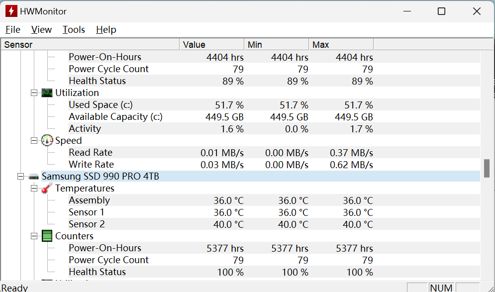 Component Watch screenshot