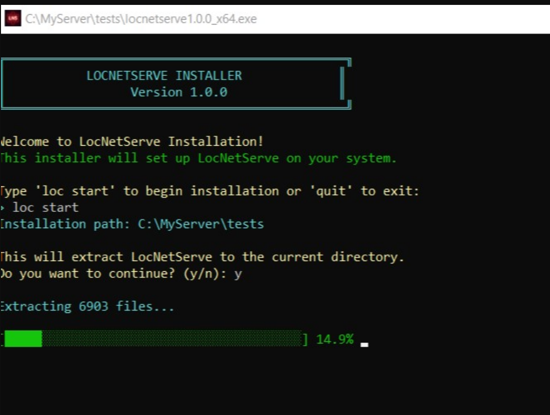 LocNetServe screenshot