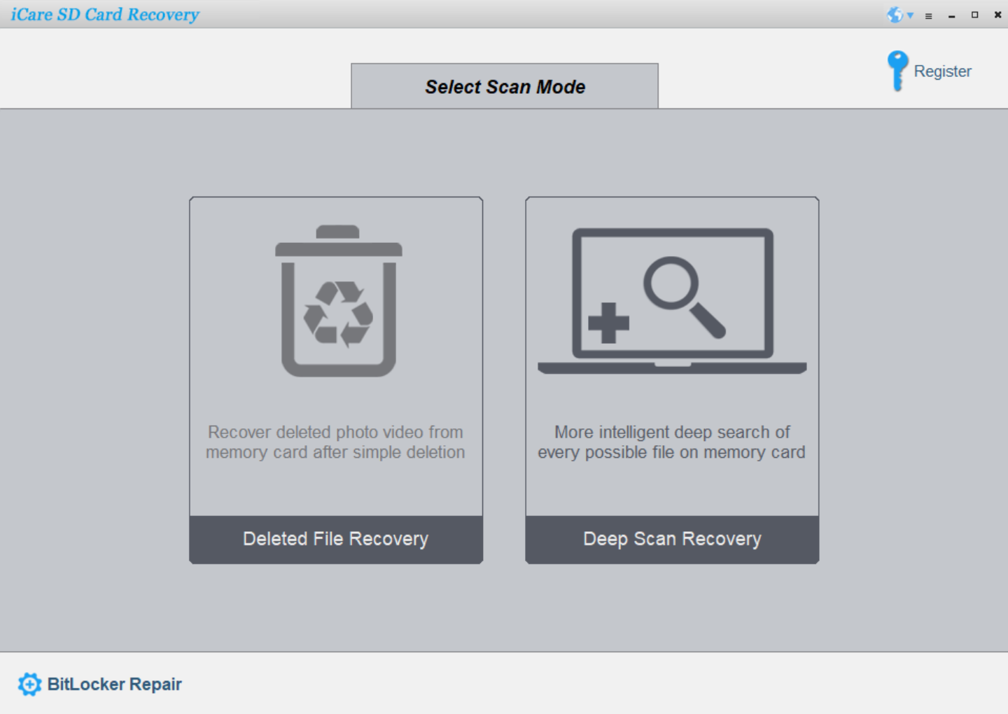 iCare SD Memory Card Recovery screenshot