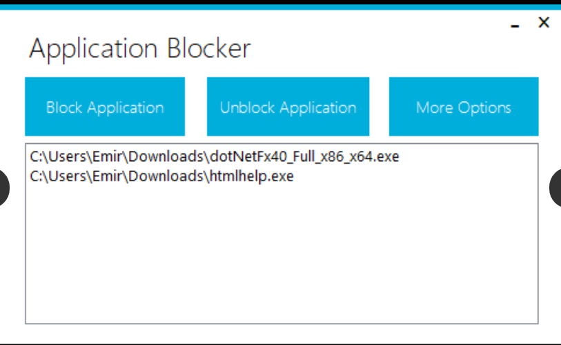 Application Blocker screenshot