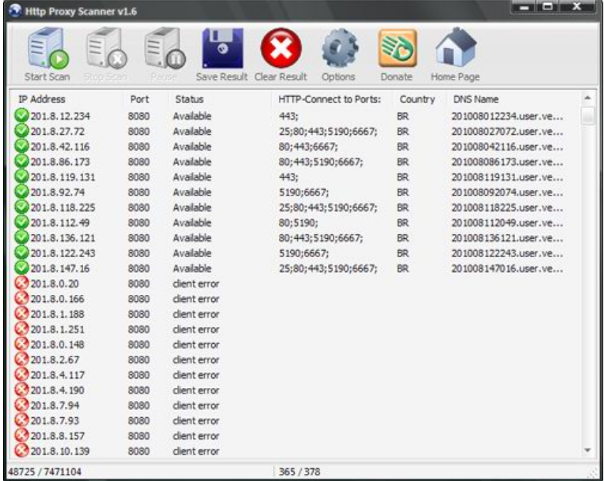SynScan Proxy Detector screenshot