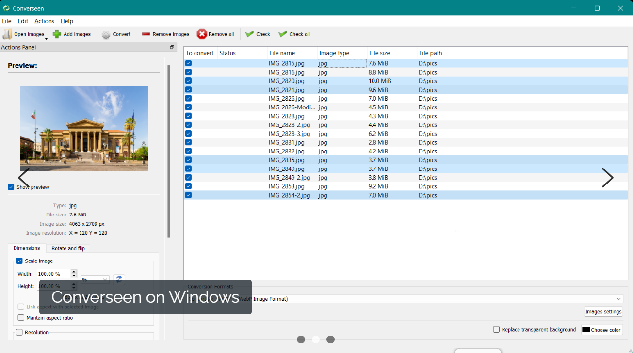 Universal Image Transformer screenshot