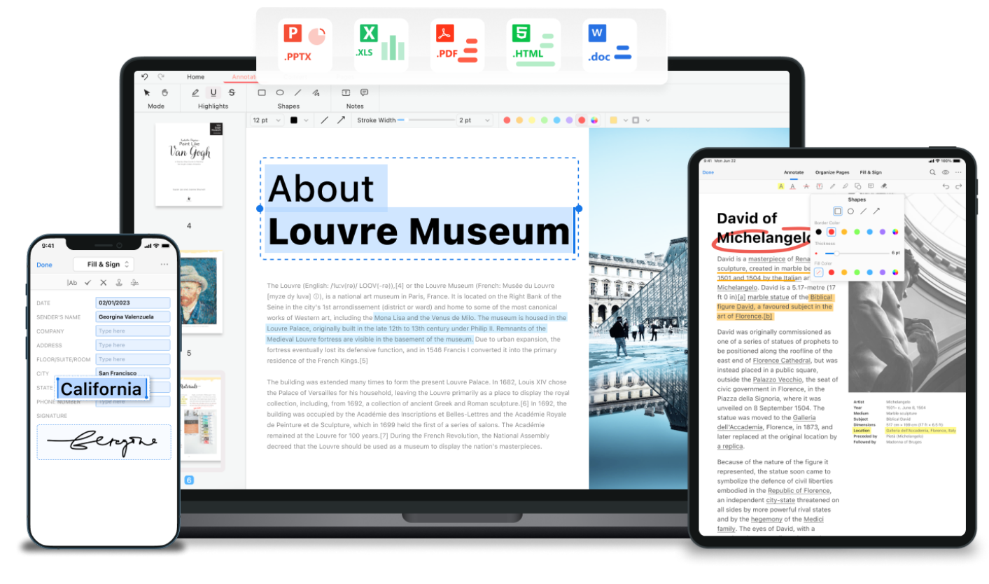 Universal Document Editor screenshot