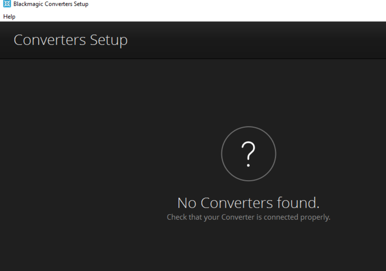 Blackmagic Converter Utility screenshot