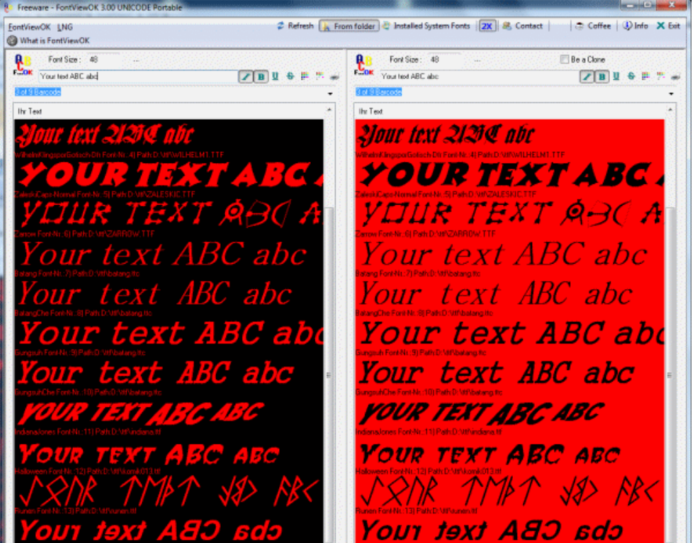 FontViewOK screenshot