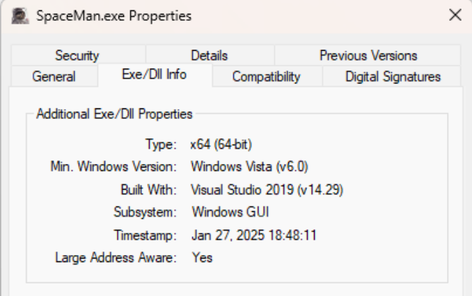 ExeProperties screenshot