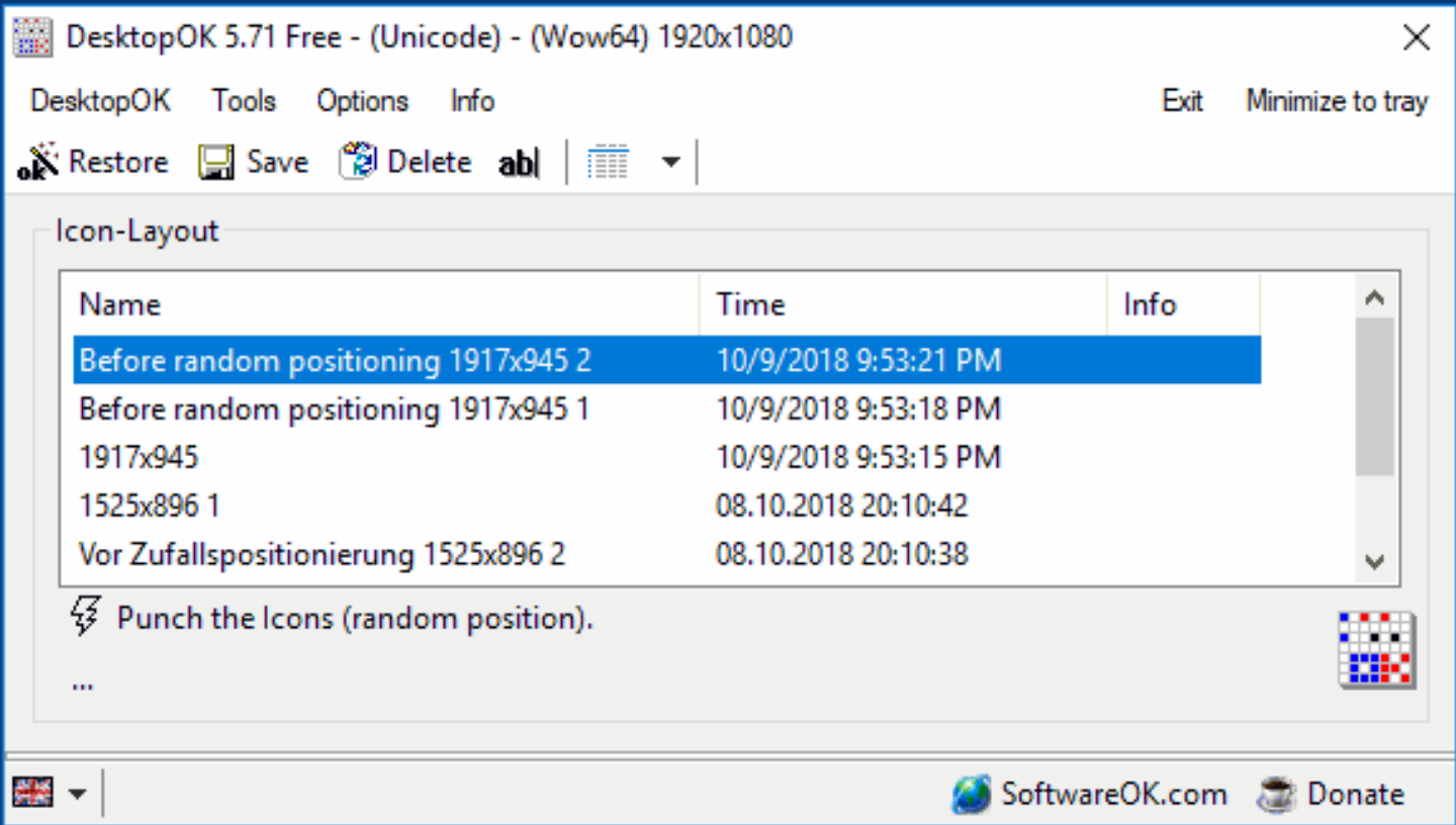 DesktopOK screenshot