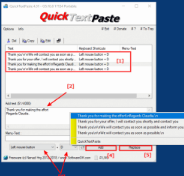 QuickTextPaste screenshot