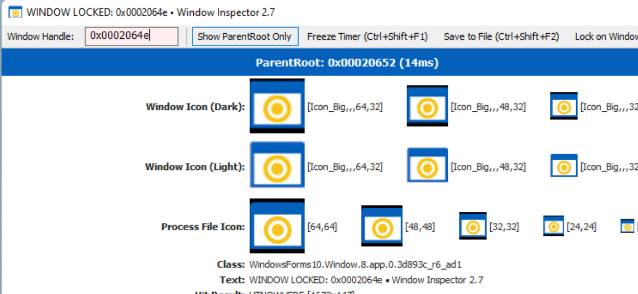 Window Inspector screenshot