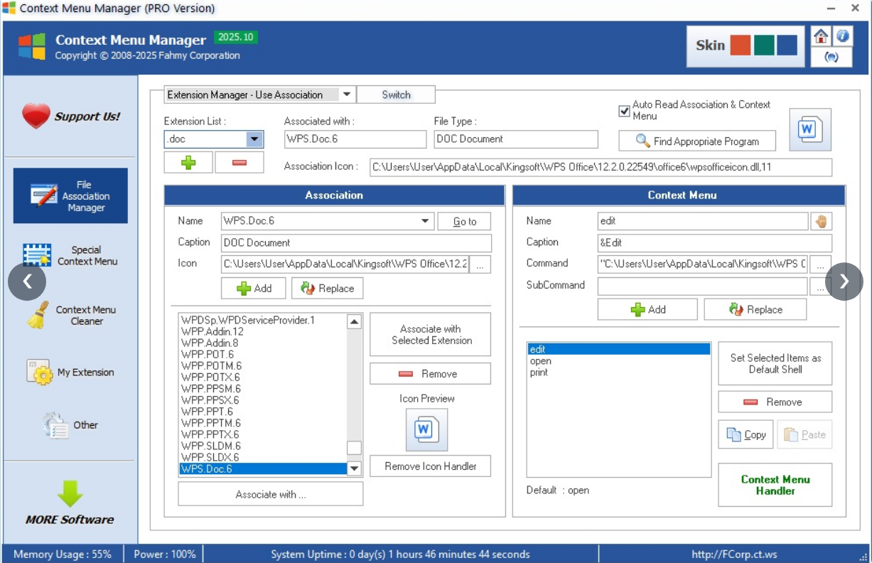 Context Menu Manager screenshot