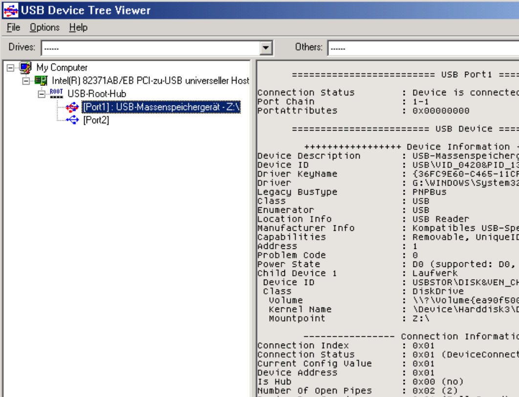 USB Device Tree Viewer screenshot