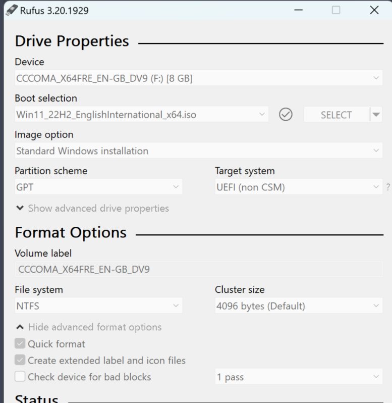 DriveForge Boot screenshot